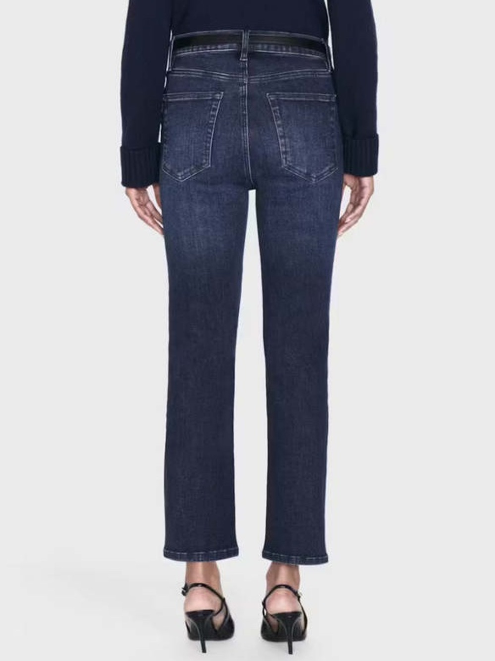 Frame le high straight 26 Dante cropped stretch denim jeans timeless classic
